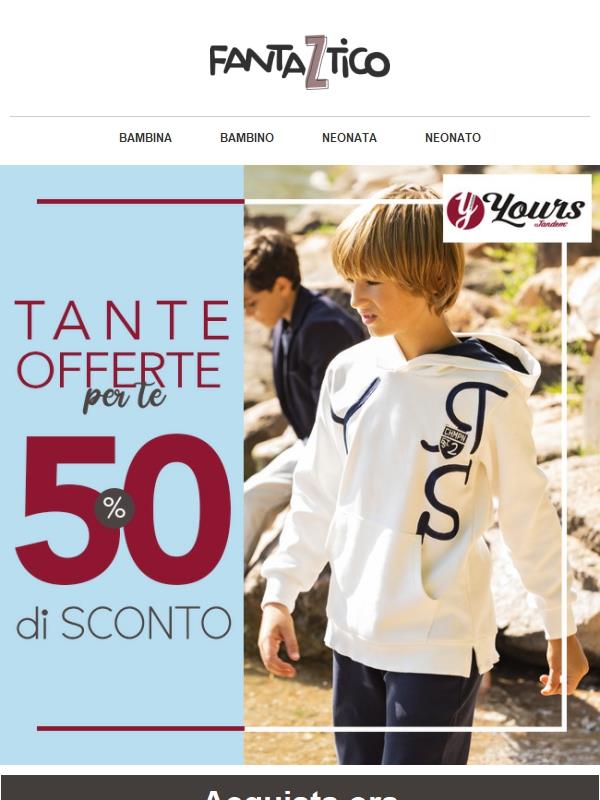-50% solo per te! Yours, Aspen polo club e Hinnominate ti aspettano
