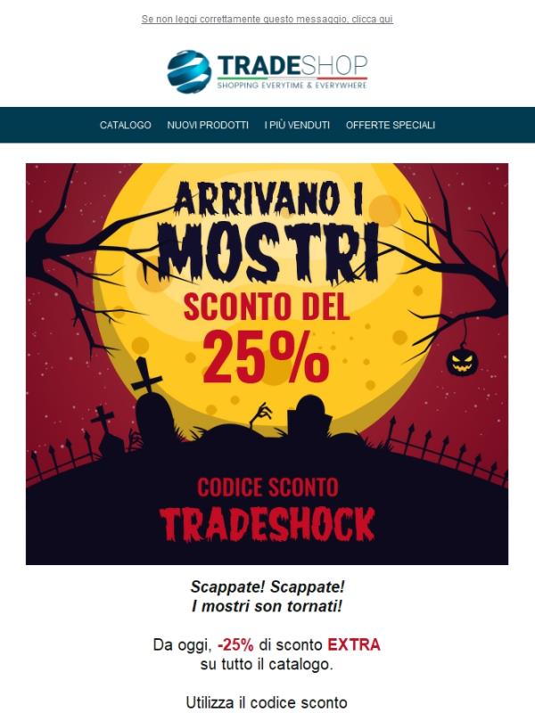 -25%: sconti da pauuura 👻🛍️