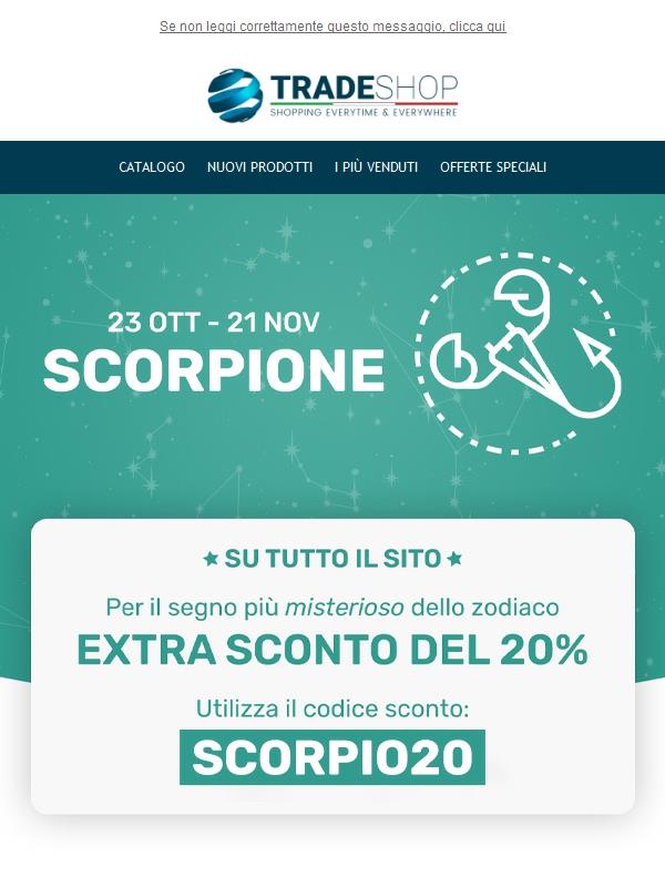 Scorpio Vibes ne abbiamo? ♏✨ -20% di extra sconto per te!