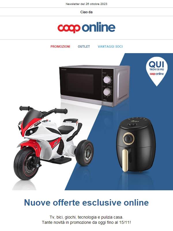 Elettrodomestici, tv, bici e giochi fino a -40%