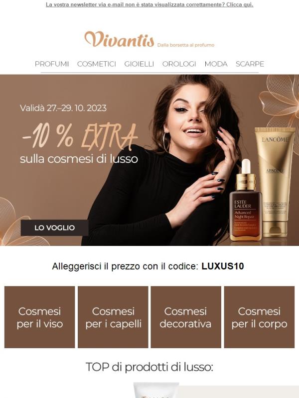 Vivantis: 10% di sconto su cosmesi di lusso ♥ Fati coccolare | Jekoo