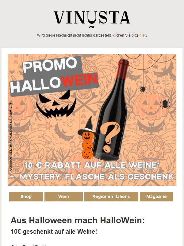 Halloween = HalloWein bei Vinusta 🎃🍷