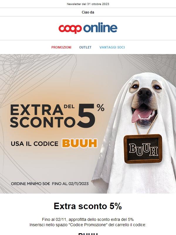 👻 Un'extra sconto di 5% per te! Fino al 2/11