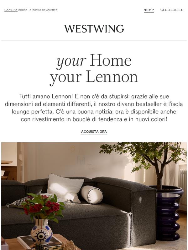 Novità in casa LENNON: bouclé e più colori