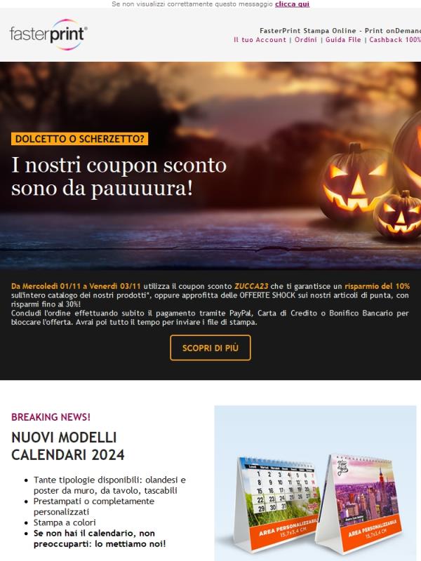 Niente scherzetti... A Halloween si risparmia!