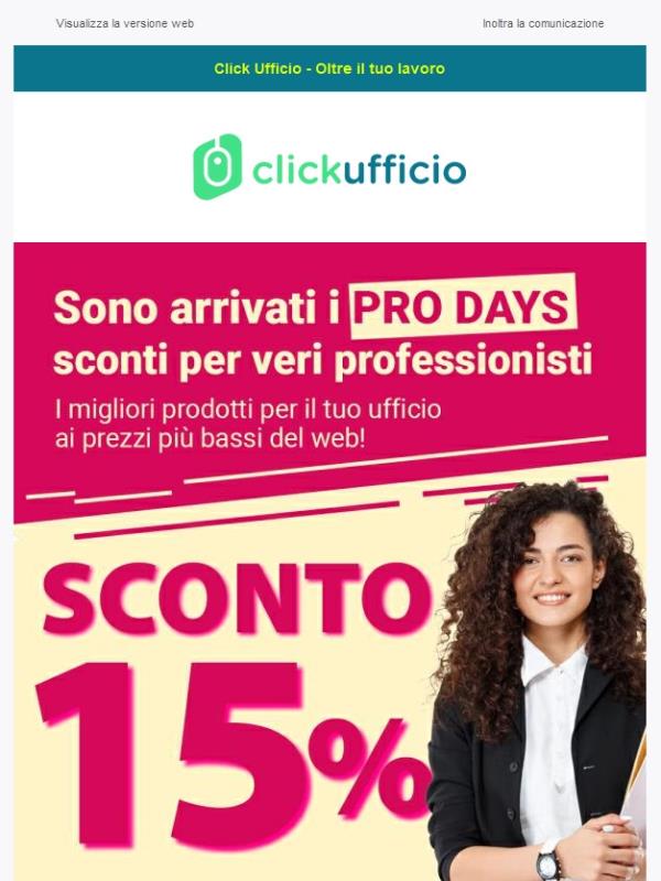 Affrettati, i Pro Days stanno per scadere!! Sconto 15% sui prodotti per l'ufficio!