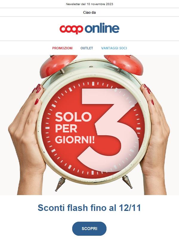 ⏰ Sconti flash fino al 12/11 !