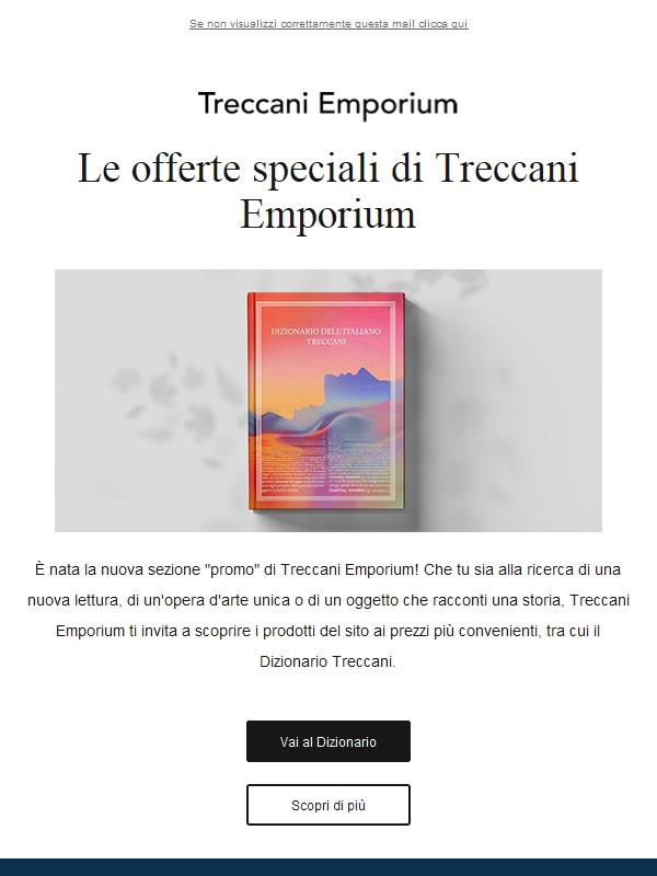 Scopri le offerte speciali di Treccani Emporium!