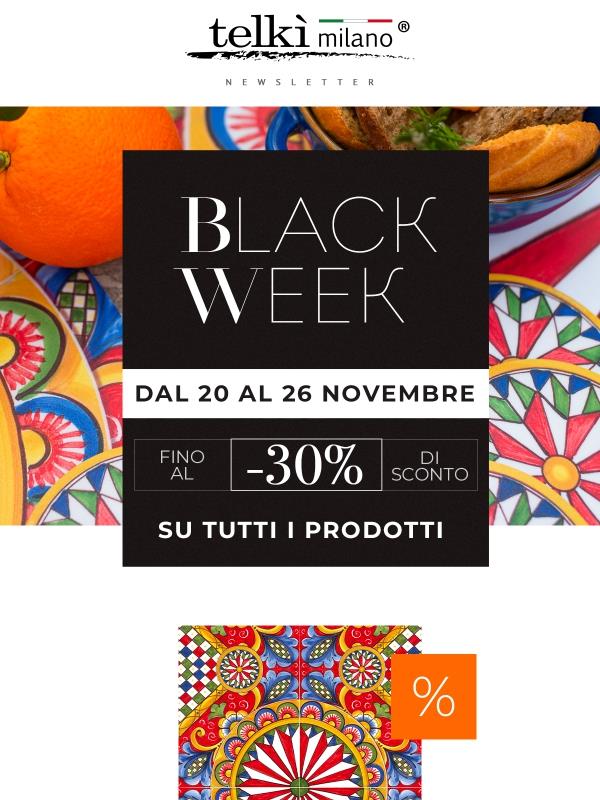 Sconti BLACK WEEK online fino al -30%