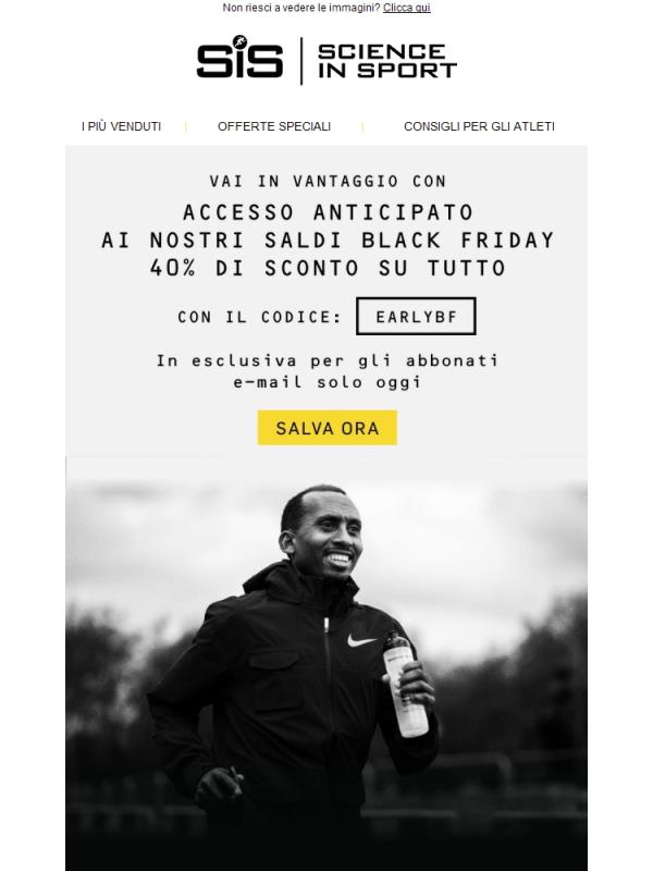 Accesso anticipato esclusivo | 40% di sconto su TUTTO