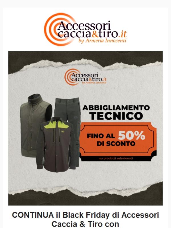 Fino al 50% su Abbigliamento Tecnico per il Black Friday