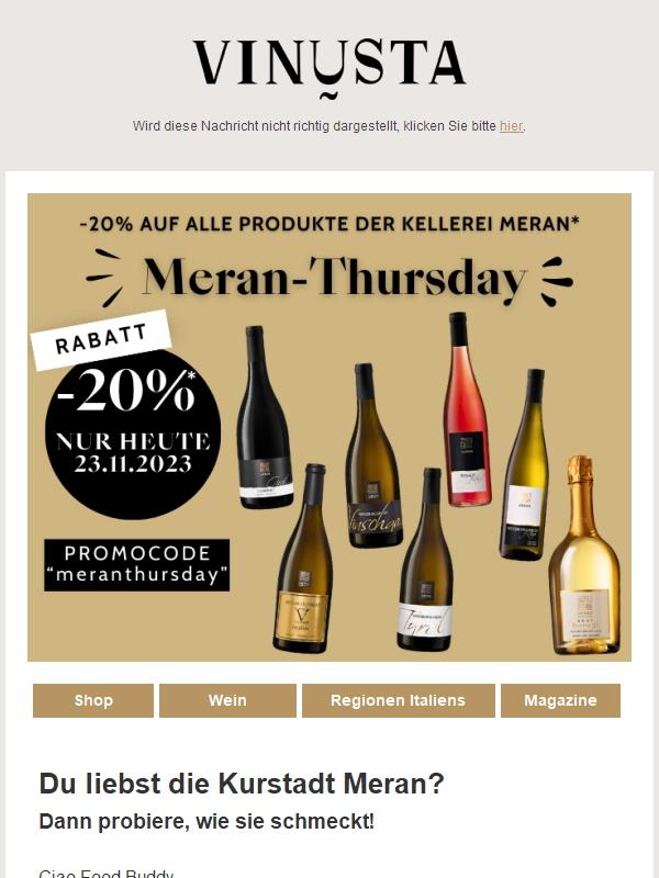 🖤 Black Thursday: -20% auf alle Weine der Kellerei Meran 🥂🍷