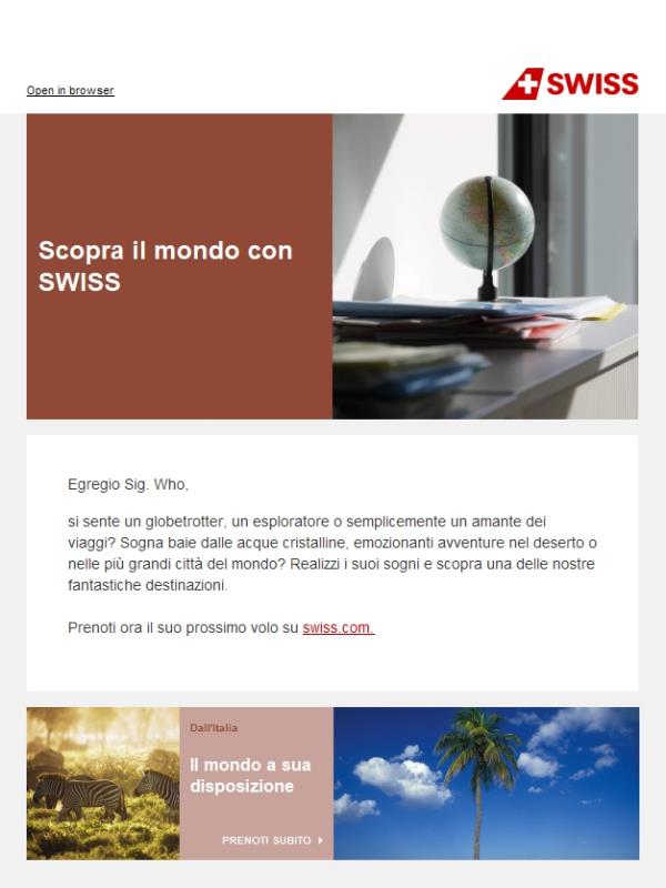 Scopra il mondo con SWISS ✈️