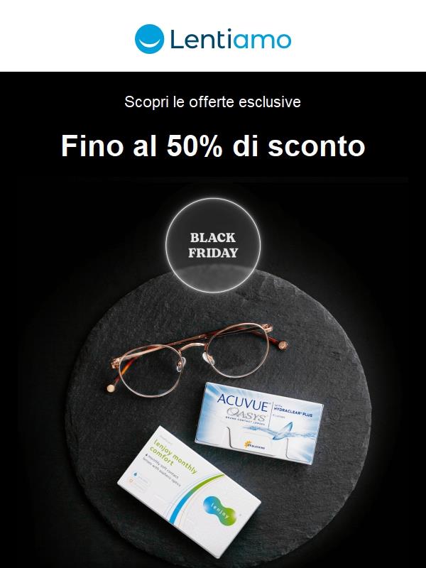 Black Weekend! 🖤 Fino al 50% di sconto per tutto il weekend!