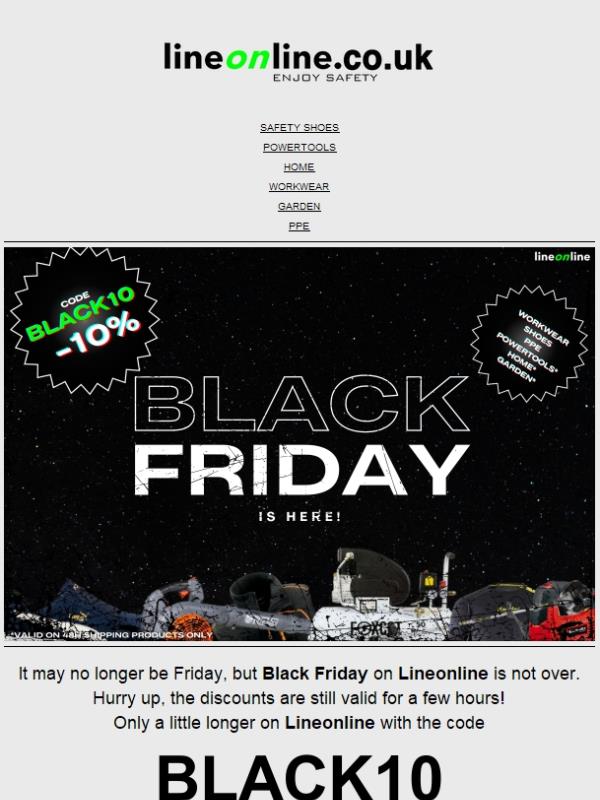 💸 10% off with Lineonline's BLACK FRIDAY! 😱