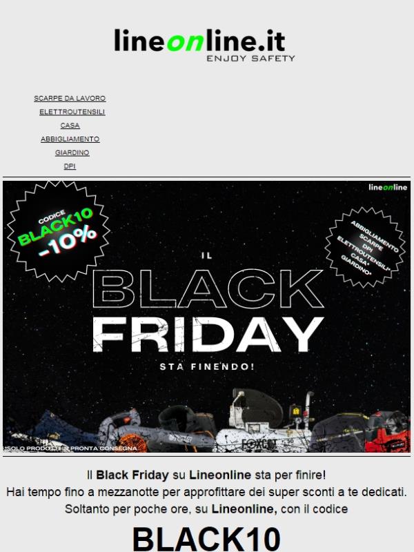 😱 Il BLACK FRIDAY termina oggi! ⏰