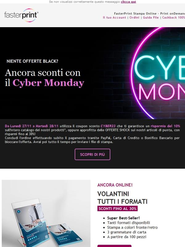CYBER23 | Arriva il Cyber Monday, ancora sconti per te!
