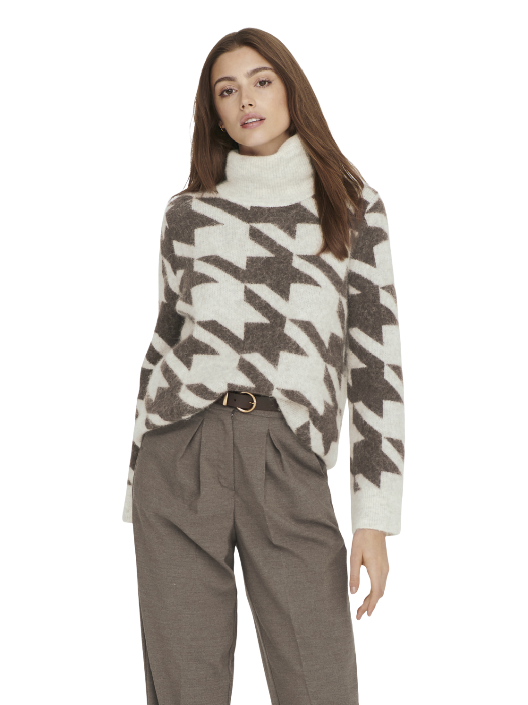 LA STRADA UNICA LSUCAROLINA WOOL L/S ROLL NECK KNT