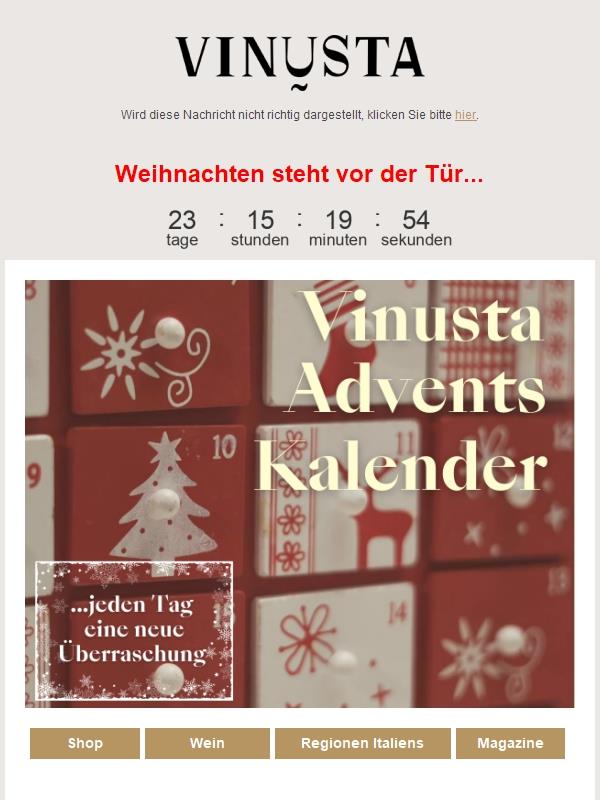 Der Vinusta-Adventskalender ist gestartet 🎄🎁