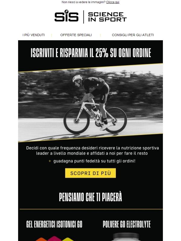 Vuoi risparmiare il 25% sui tuoi ordini?