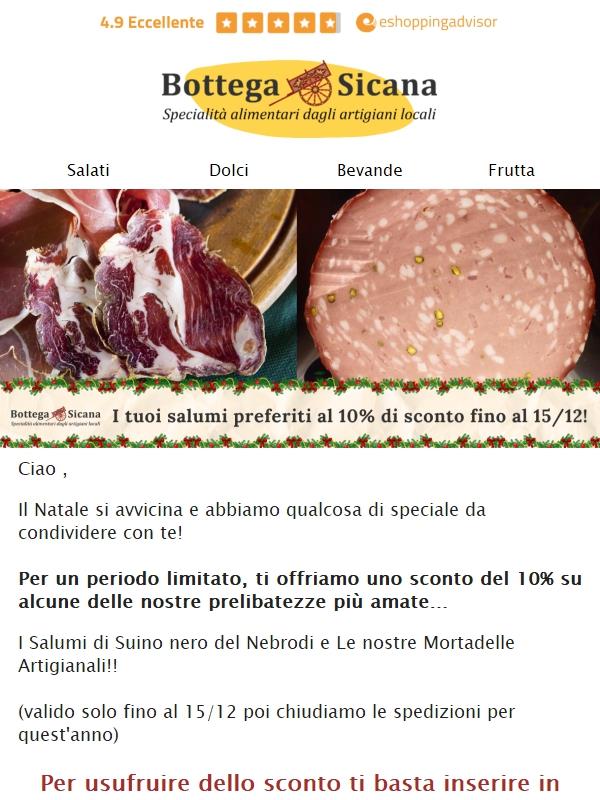 i tuoi SALUMI preferiti in sconto per Natale! 🐖