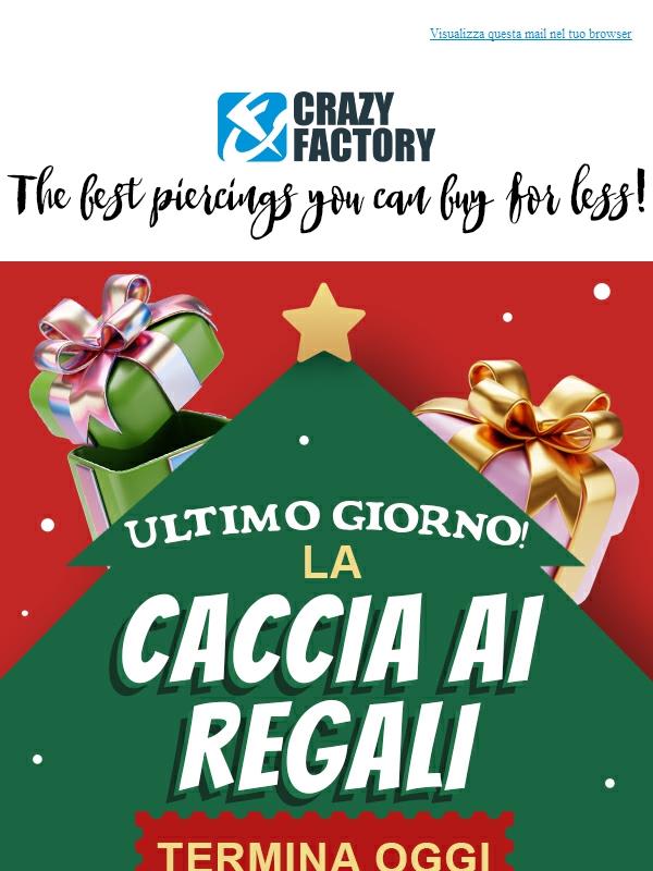 Crazy Factory ⏰ Ultima occasione per risparmiare 4€ sui regali di