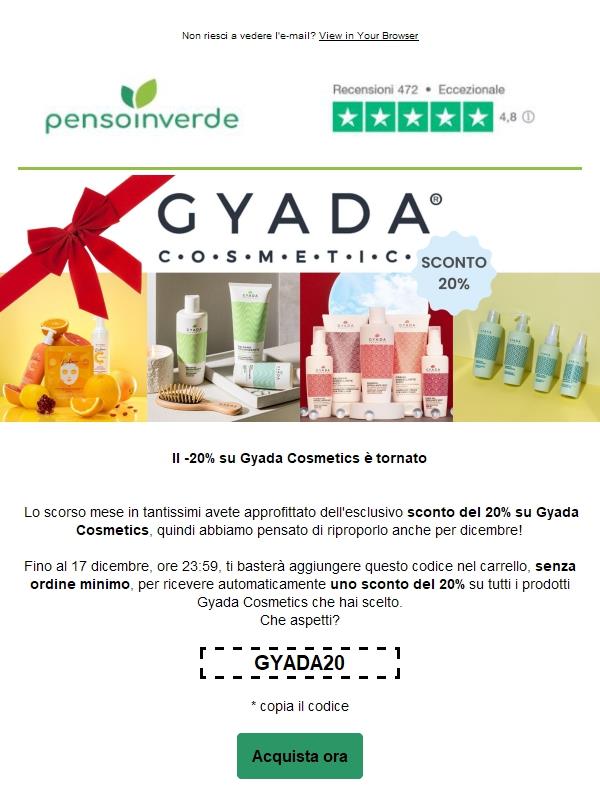 Gyada Cosmetics: -20% solo per te