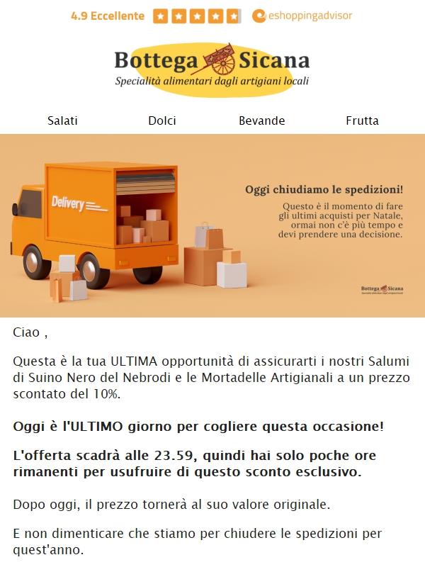 Oggi chiudiamo le spedizioni!🚚