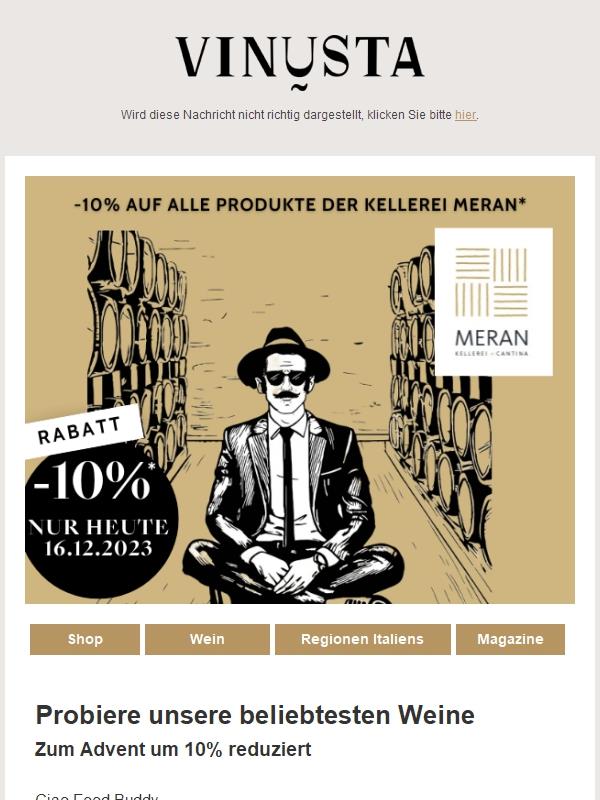 NUR HEUTE: -10% auf Weine der Kellerei Meran 🥂😋