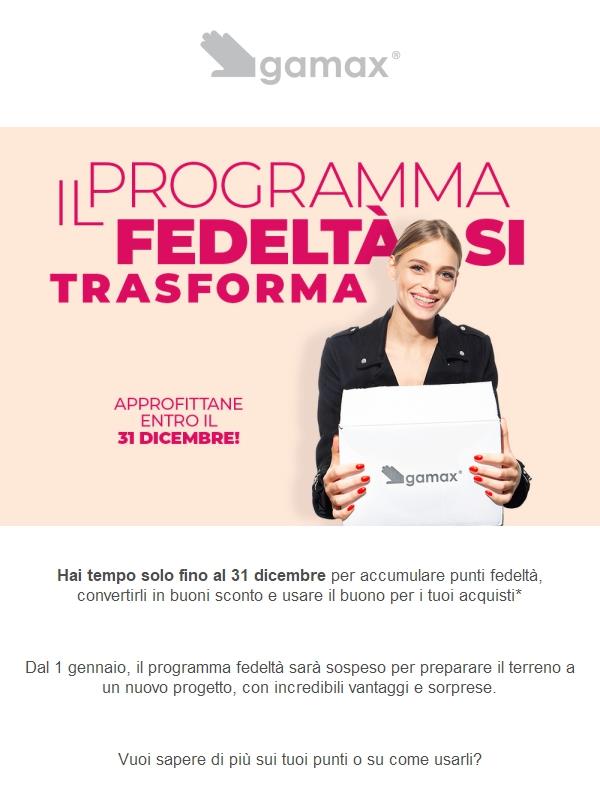 Gamax: Il programma fedeltà si rinnova! | Jekoo