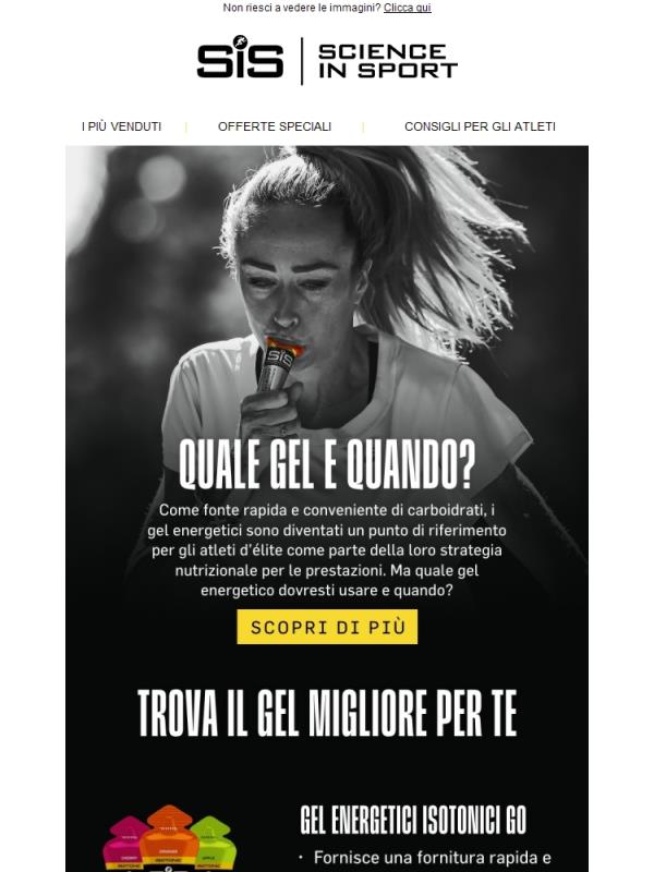 Quale Gel Energetico usare e quando