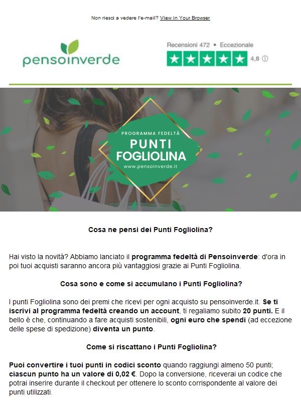 Hai già iniziato ad accumulare Punti Fogliolina?