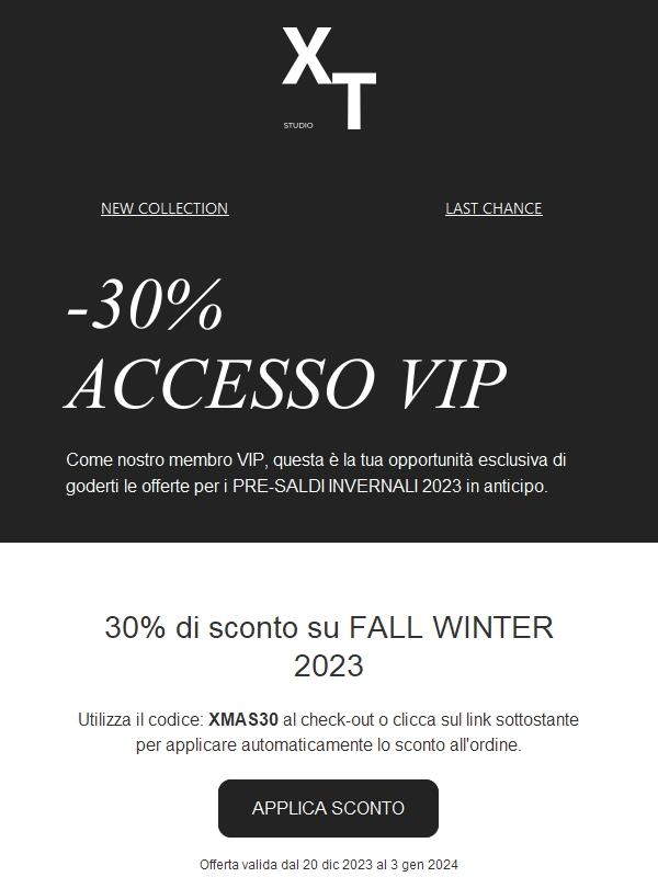 -30% Iniziano i Saldi Invernali