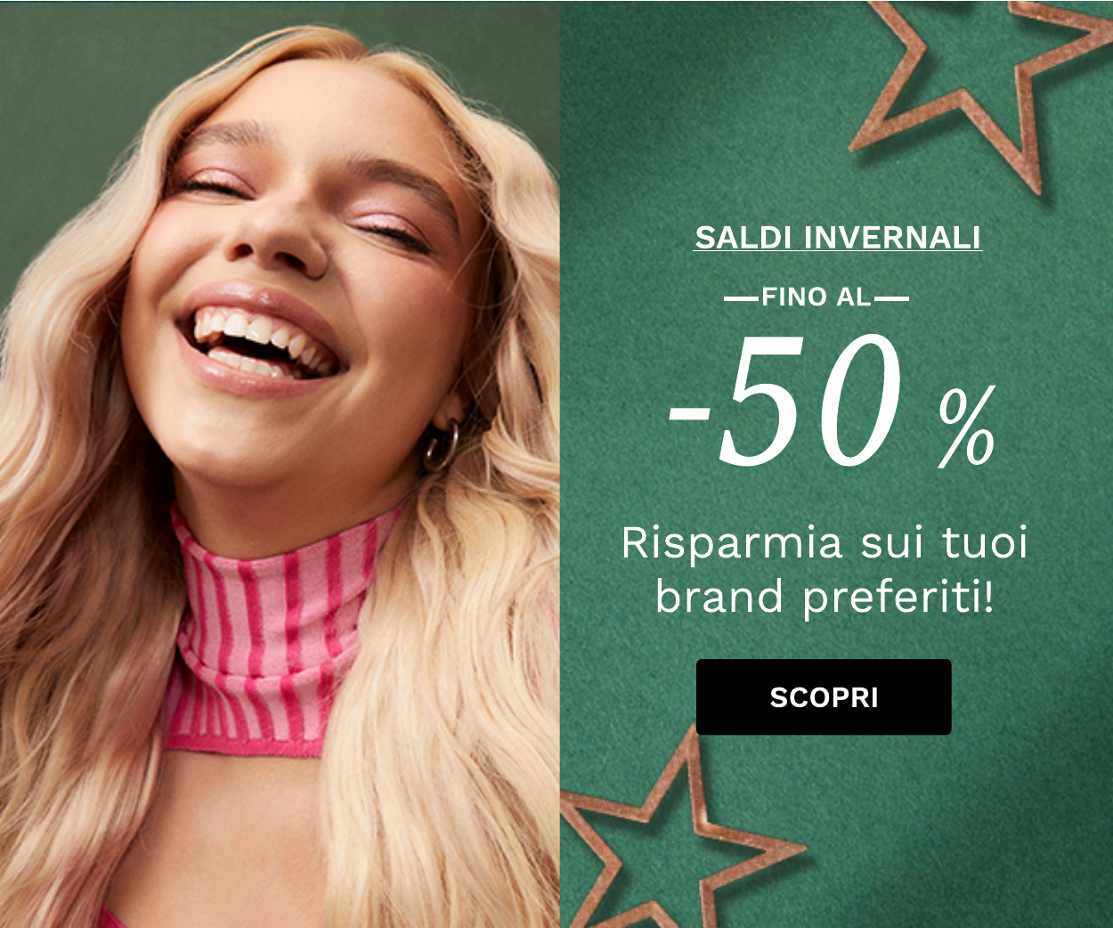 fino al 50 per cento di sconto