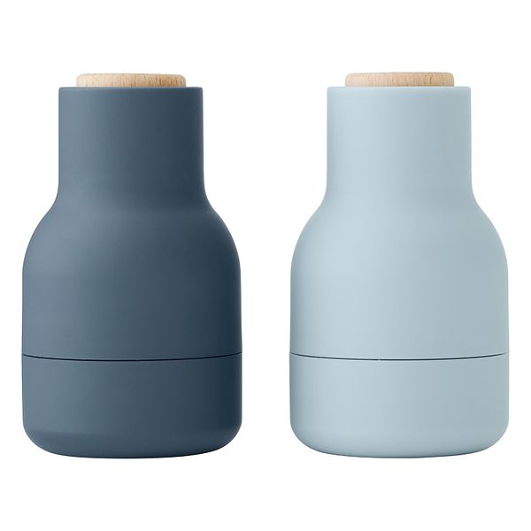 Macinini Bottle Grinder, 2 pz, piccoli, blu - faggio