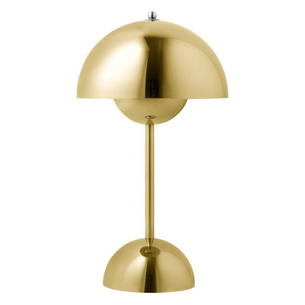 Lampada da tavolo portatile Flowerpot VP9, placcatura in ottone