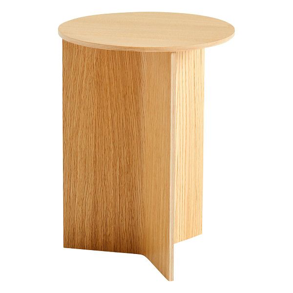 Tavolo Slit Wood, 35 cm, alto, rovere laccato
