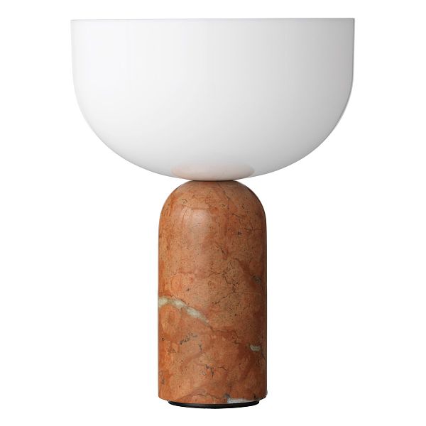 Lampada da tavolo portatile Kizu, marmo Breccia Pernice