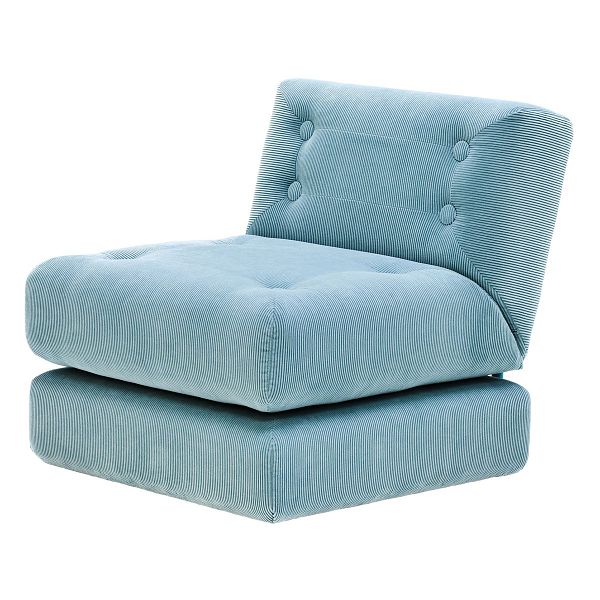 Divano modulare Easy, 71 x 80 cm, Corda azzurro