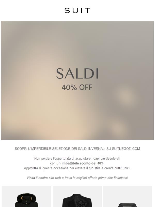 Saldi invernali: 40% di sconto!