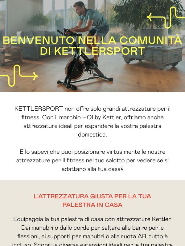 Prova i prodotti dell'attrezzatura e l'attrezzatura virtualmente - Tutto alla Kettler Sport