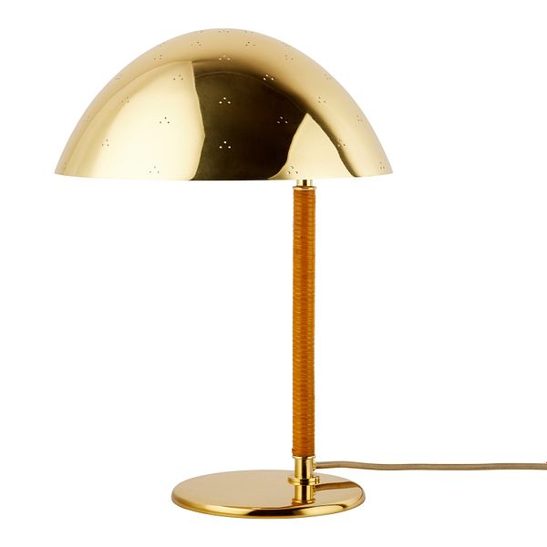 Lampada da tavolo Tynell 9209, ottone - rattan