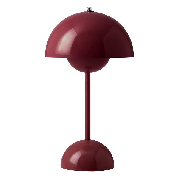 Lampada da tavolo portatile Flowerpot VP9, prugna scuro