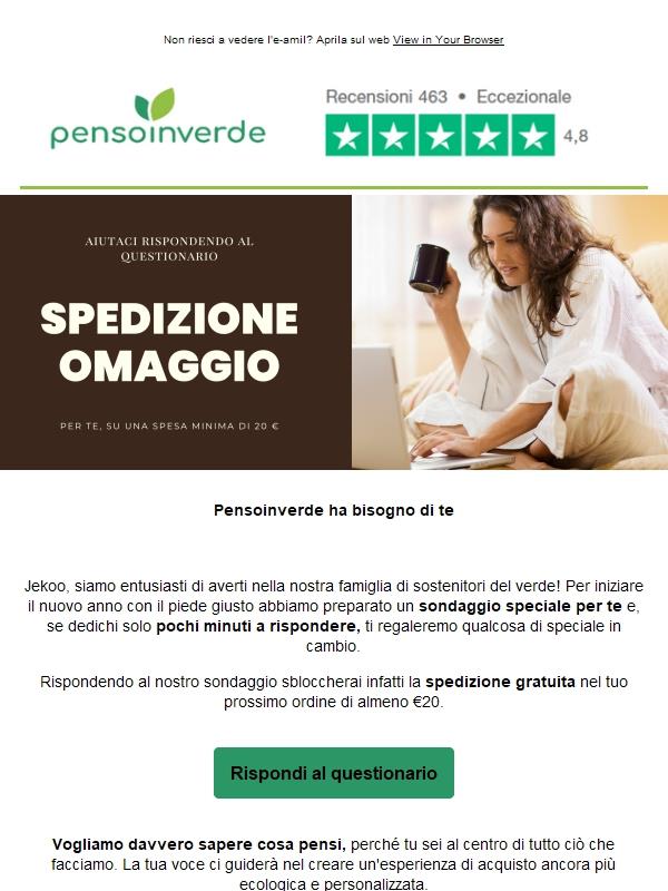 Rispondi e Risparmia: Spedizione Gratis per te!