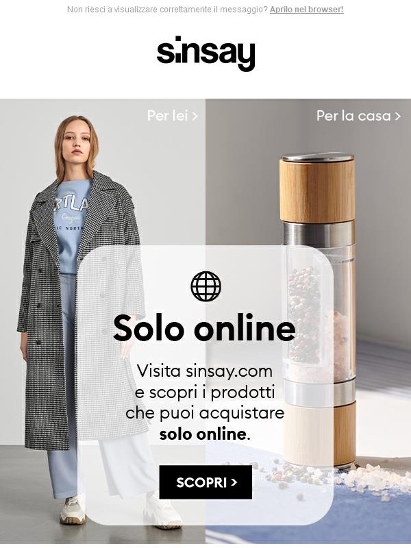 Prodotti disponibili SOLO online 🛍️