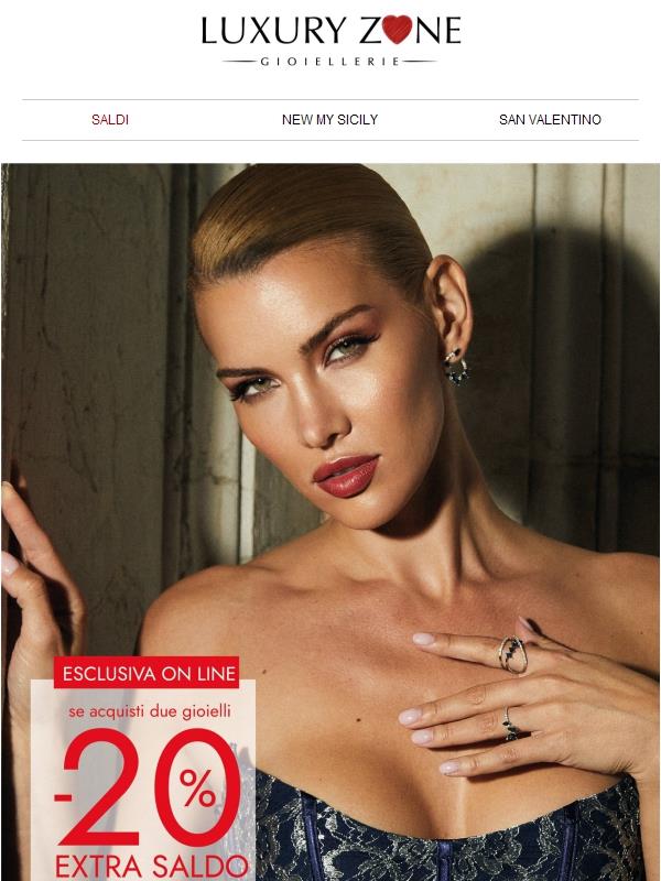 Extra 20% in esclusiva on line
