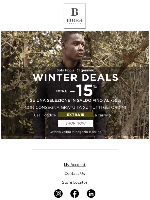 Ultime ore 🕑: extra -15% su una selezione in saldo