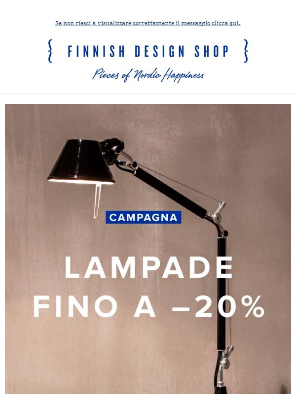 Ultime ore! Fino a –20% sulle lampade
