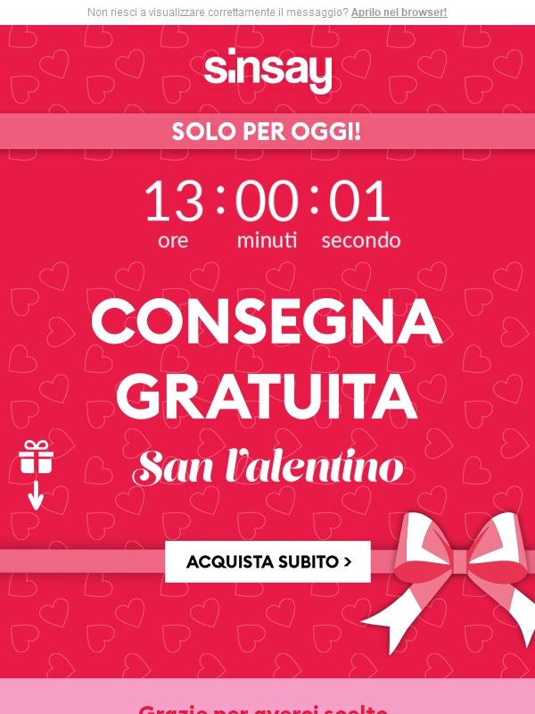 Consegna gratuita per San Valentino 💌