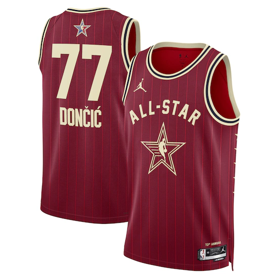 Maglia Western Conference Jordan Brand All-Star 2024 Swingman - Cremisi - Luka Dončić - Unisex